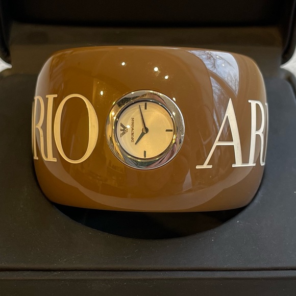 Emporio Armani SS Bangle Womens Wristwatch 24 MM - Picture 3 of 9